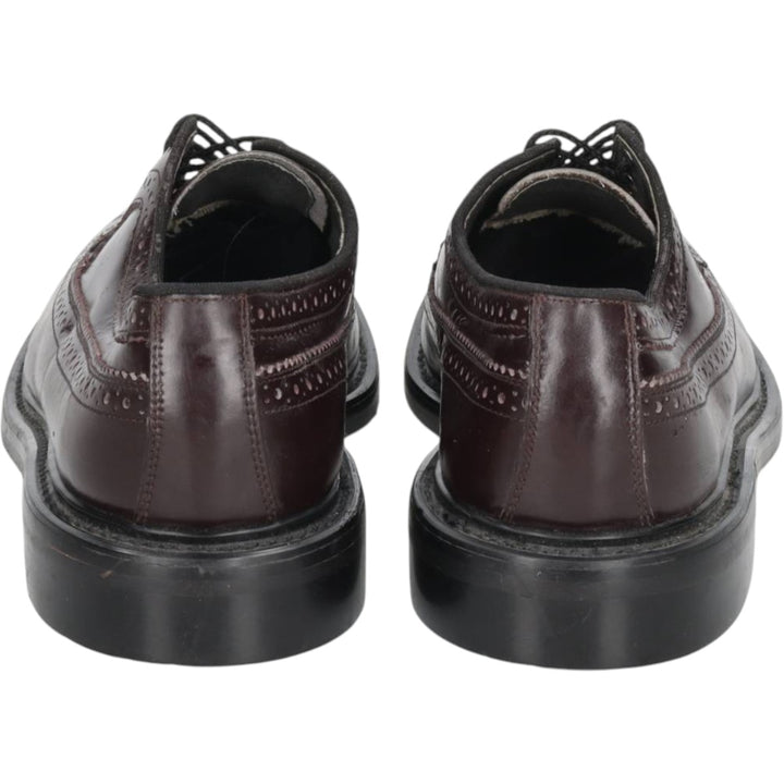 Sears full brogue wingtip shoes, size 9 1/2D Men's 27.5cm genuine leather burgundy type Vintage Second Hand