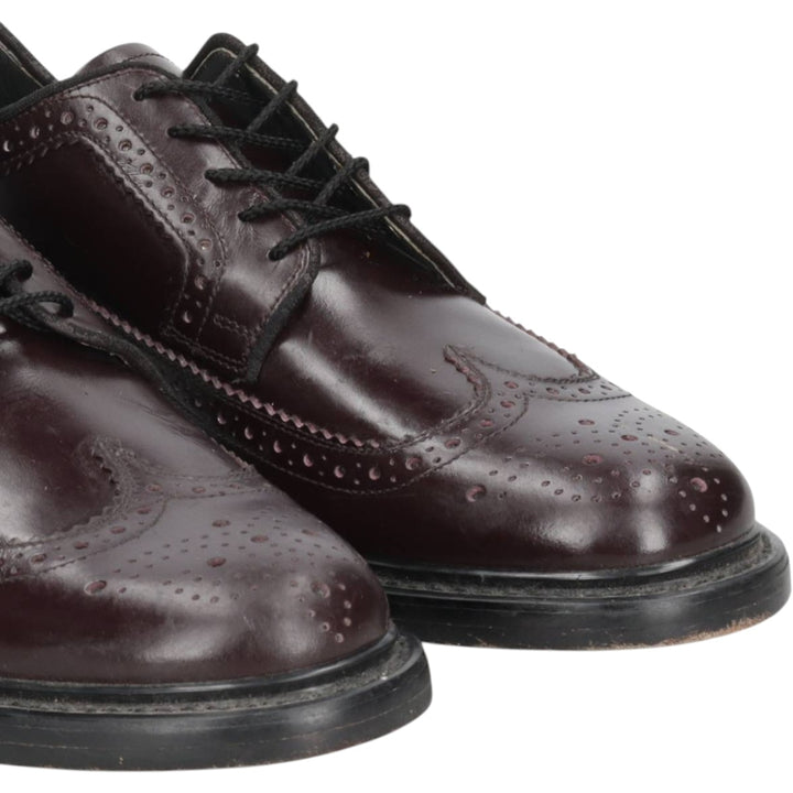 Sears full brogue wingtip shoes, size 9 1/2D Men's 27.5cm genuine leather burgundy type Vintage Second Hand