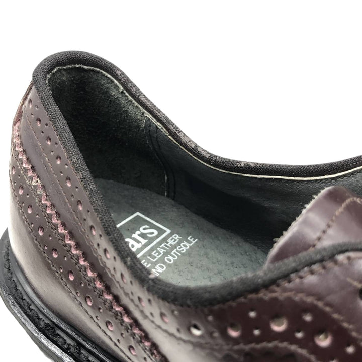 Sears full brogue wingtip shoes, size 9 1/2D Men's 27.5cm genuine leather burgundy type Vintage Second Hand