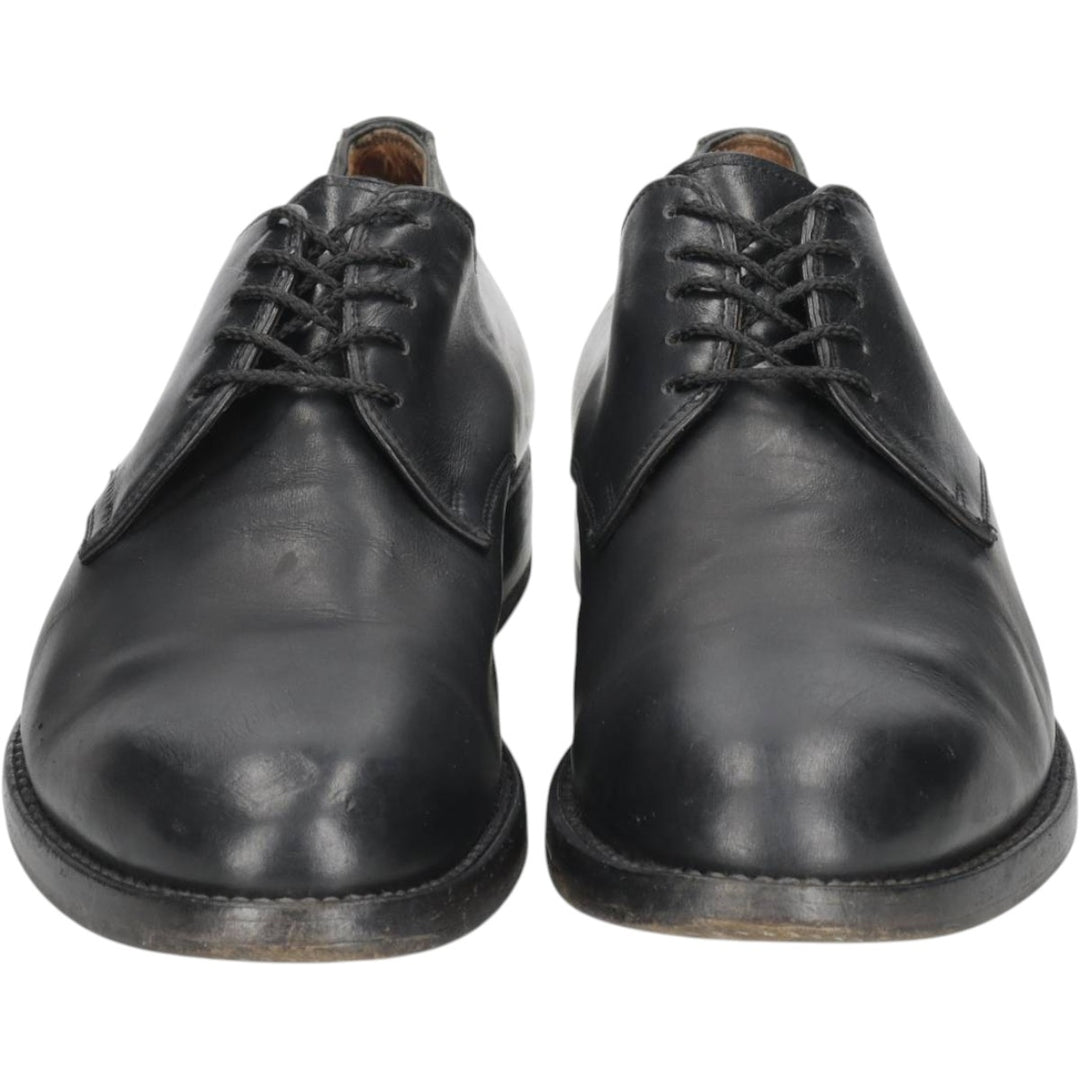 Plain toe shoes, made in Italy, size 42 1/2 Men's 27.5cm genuine leather black type Vintage Second Hand