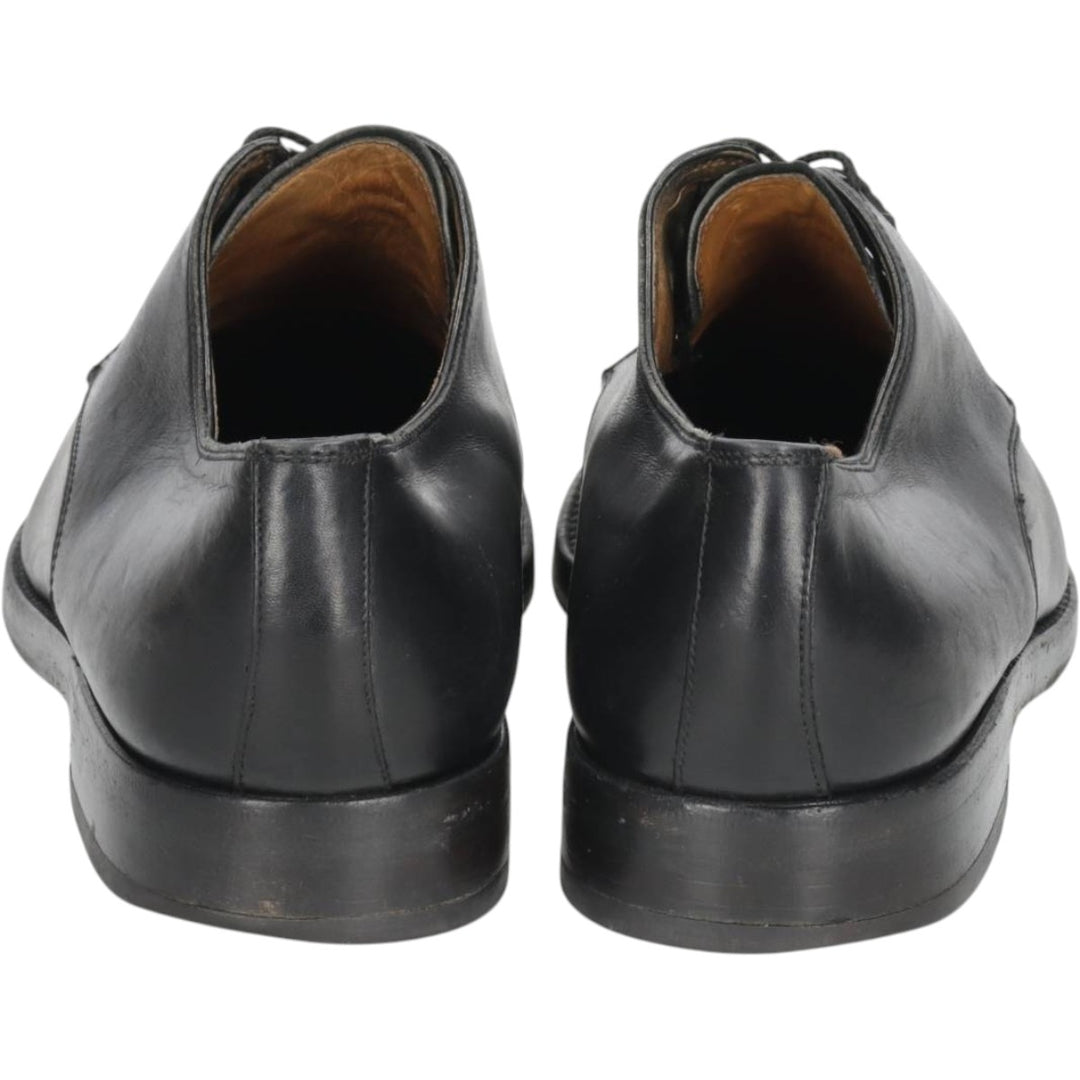 Plain toe shoes, made in Italy, size 42 1/2 Men's 27.5cm genuine leather black type Vintage Second Hand