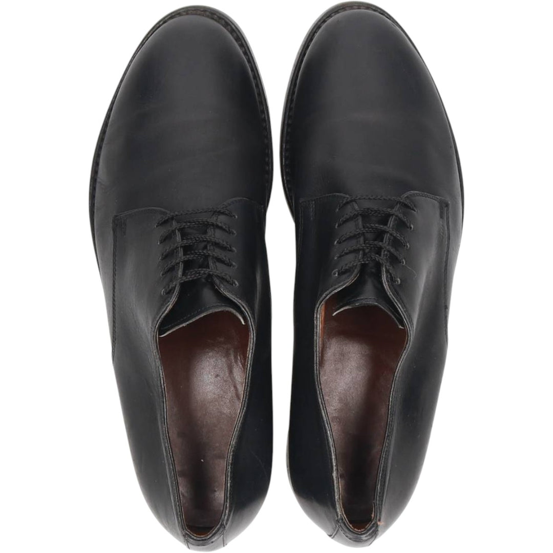 Plain toe shoes, made in Italy, size 42 1/2 Men's 27.5cm genuine leather black type Vintage Second Hand