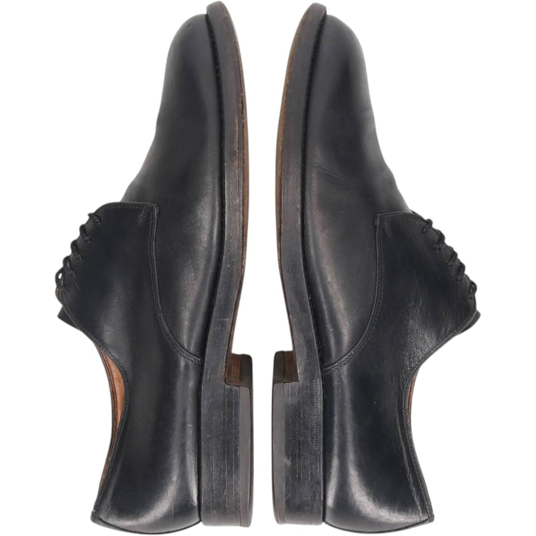 Plain toe shoes, made in Italy, size 42 1/2 Men's 27.5cm genuine leather black type Vintage Second Hand