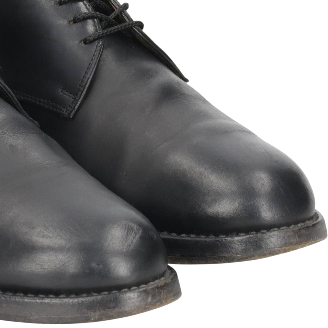 Plain toe shoes, made in Italy, size 42 1/2 Men's 27.5cm genuine leather black type Vintage Second Hand