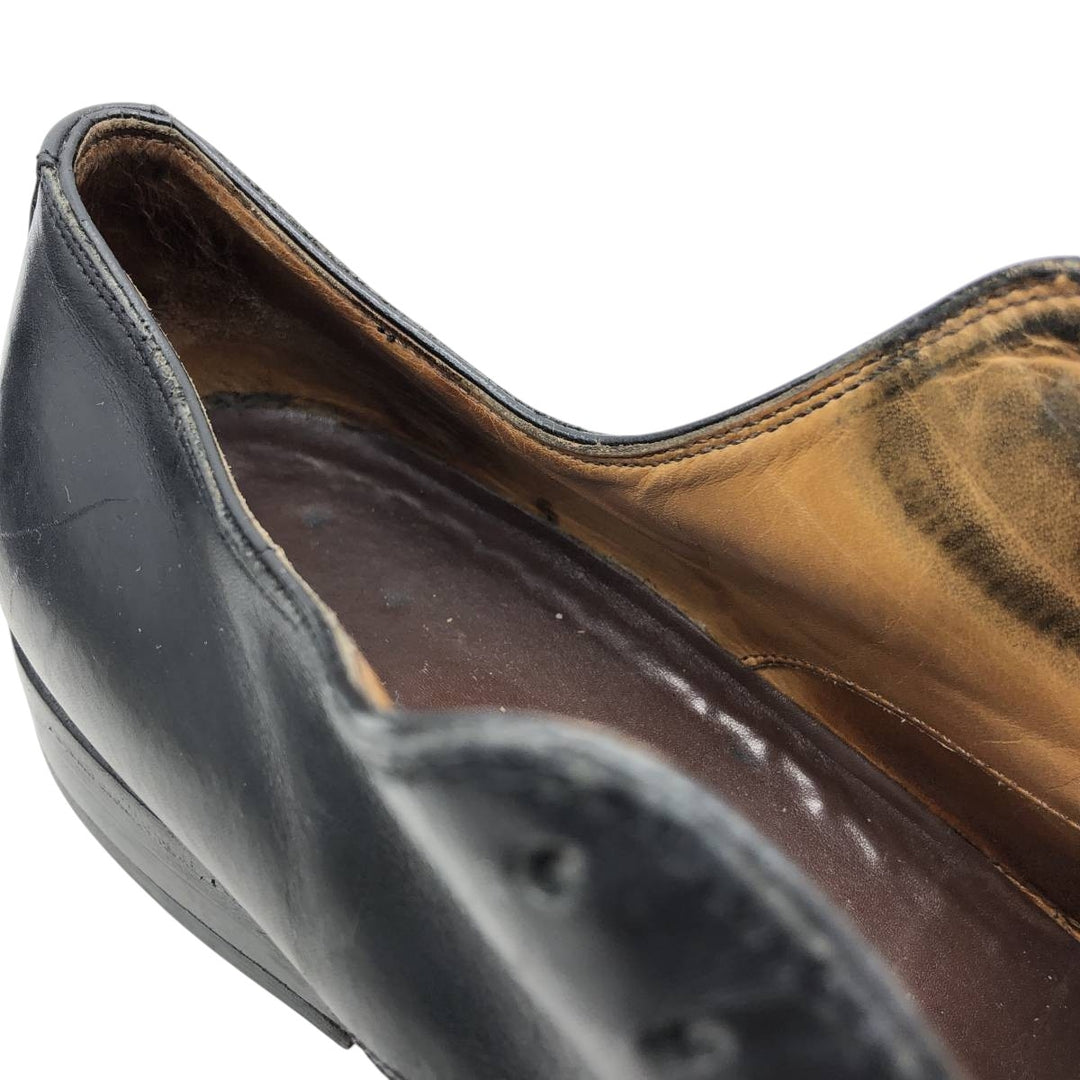Plain toe shoes, made in Italy, size 42 1/2 Men's 27.5cm genuine leather black type Vintage Second Hand