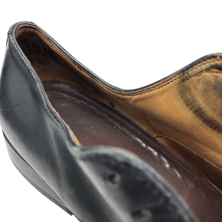Plain toe shoes, made in Italy, size 42 1/2 Men's 27.5cm genuine leather black type Vintage Second Hand