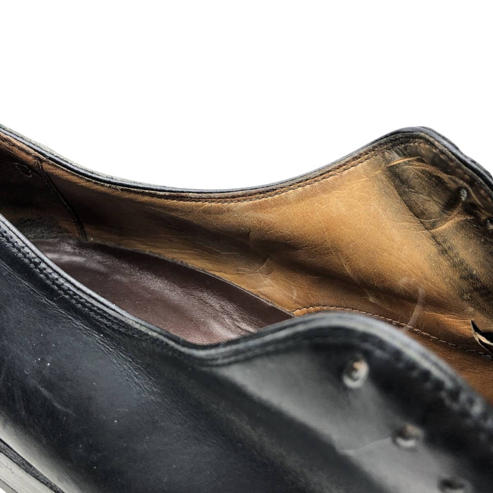 Plain toe shoes, made in Italy, size 42 1/2 Men's 27.5cm genuine leather black type Vintage Second Hand