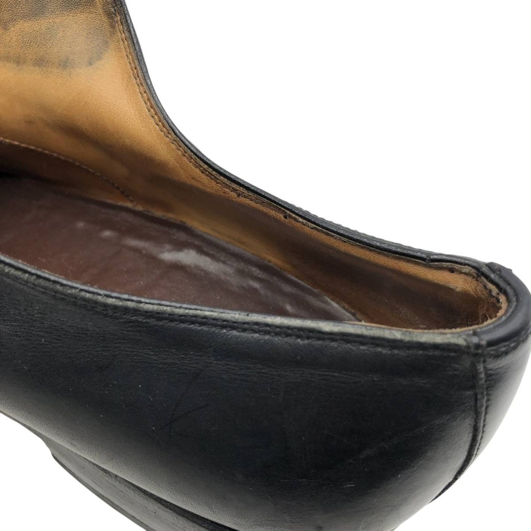 Plain toe shoes, made in Italy, size 42 1/2 Men's 27.5cm genuine leather black type Vintage Second Hand