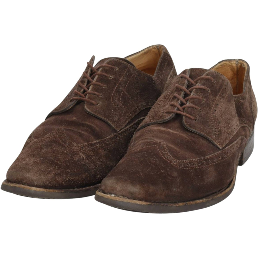 Paraboot full brogue suede wingtip shoes Men's 28.5cm unclear brown type Vintage Second Hand