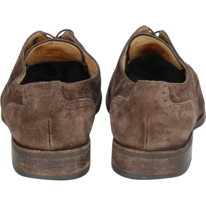 Paraboot full brogue suede wingtip shoes Men's 28.5cm unclear brown type Vintage Second Hand