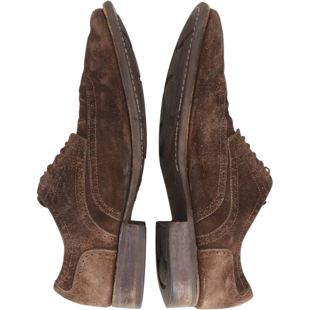 Paraboot full brogue suede wingtip shoes Men's 28.5cm unclear brown type Vintage Second Hand