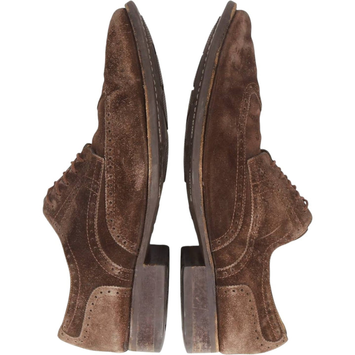 Paraboot full brogue suede wingtip shoes Men's 28.5cm unclear brown type Vintage Second Hand