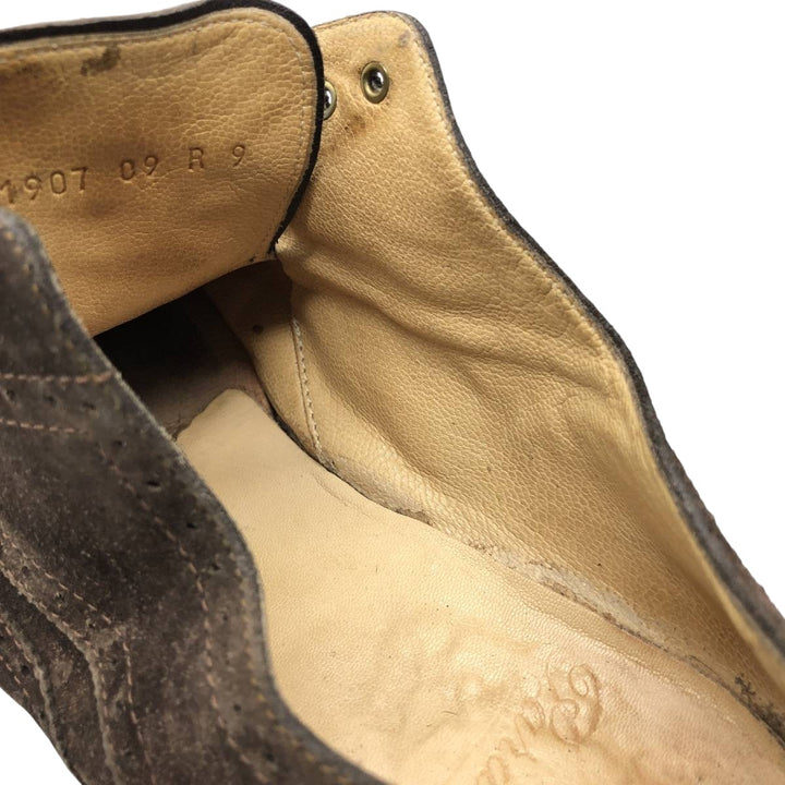 Paraboot full brogue suede wingtip shoes Men's 28.5cm unclear brown type Vintage Second Hand