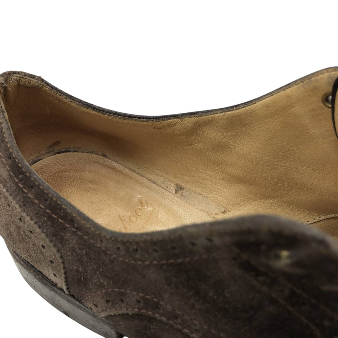 Paraboot full brogue suede wingtip shoes Men's 28.5cm unclear brown type Vintage Second Hand