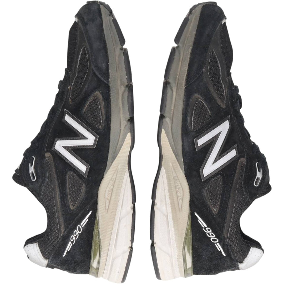 New Balance W990 BK4 sneakers, made in the USA, size 8 1/2 Men's 25.5cm unclear black type Vintage Second Hand