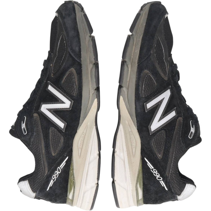 New Balance W990 BK4 sneakers, made in the USA, size 8 1/2 Men's 25.5cm unclear black type Vintage Second Hand