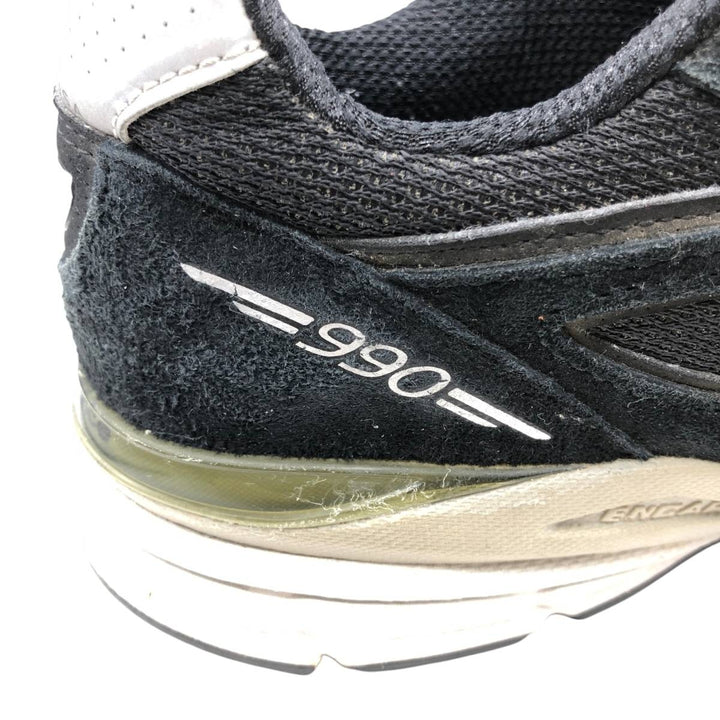 New Balance W990 BK4 sneakers, made in the USA, size 8 1/2 Men's 25.5cm unclear black type Vintage Second Hand