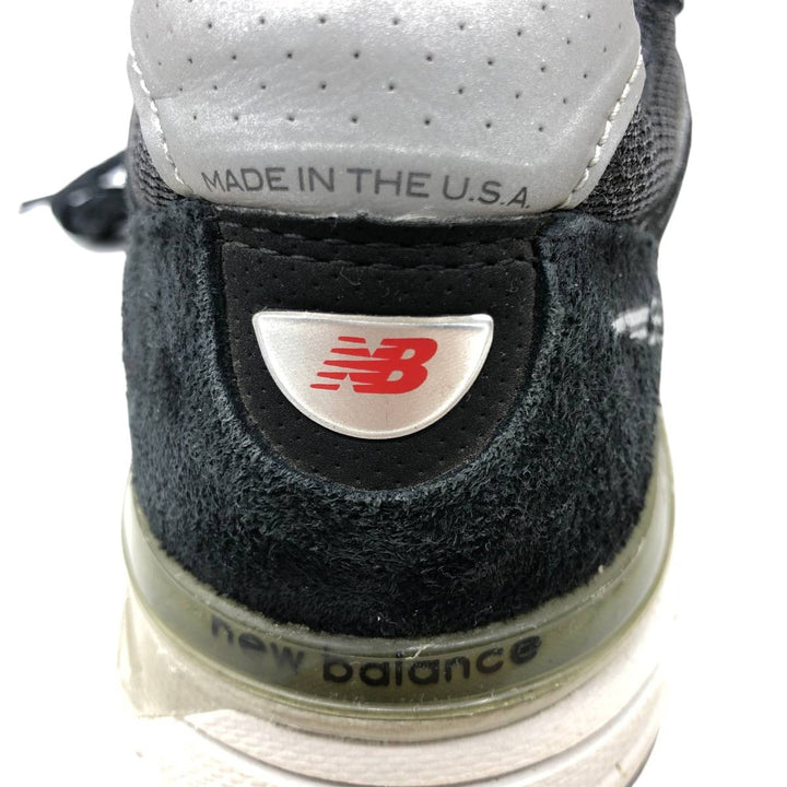 New Balance W990 BK4 sneakers, made in the USA, size 8 1/2 Men's 25.5cm unclear black type Vintage Second Hand