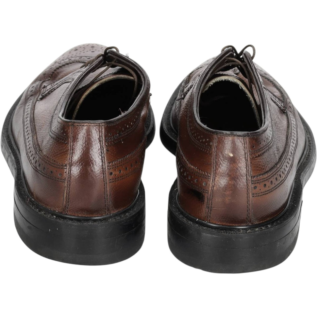 Thom McAn Full Brogue Wingtip Shoes, Made in USA Men's 28.0cm genuine leather brown type Vintage Second Hand
