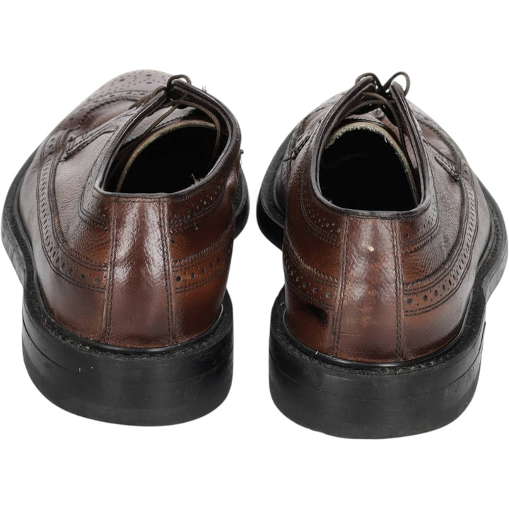 Thom McAn Full Brogue Wingtip Shoes, Made in USA Men's 28.0cm genuine leather brown type Vintage Second Hand