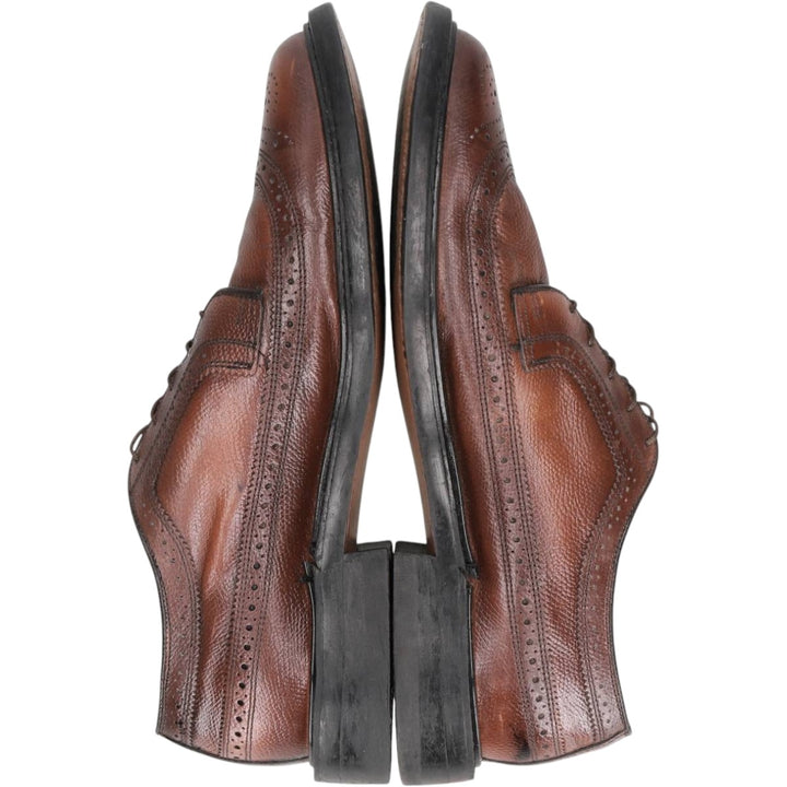 Thom McAn Full Brogue Wingtip Shoes, Made in USA Men's 28.0cm genuine leather brown type Vintage Second Hand