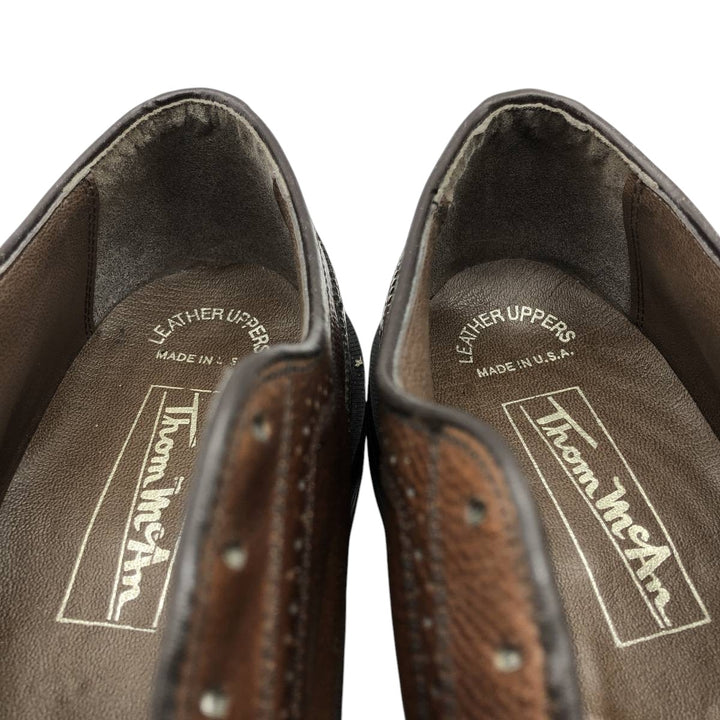 Thom McAn Full Brogue Wingtip Shoes, Made in USA Men's 28.0cm genuine leather brown type Vintage Second Hand