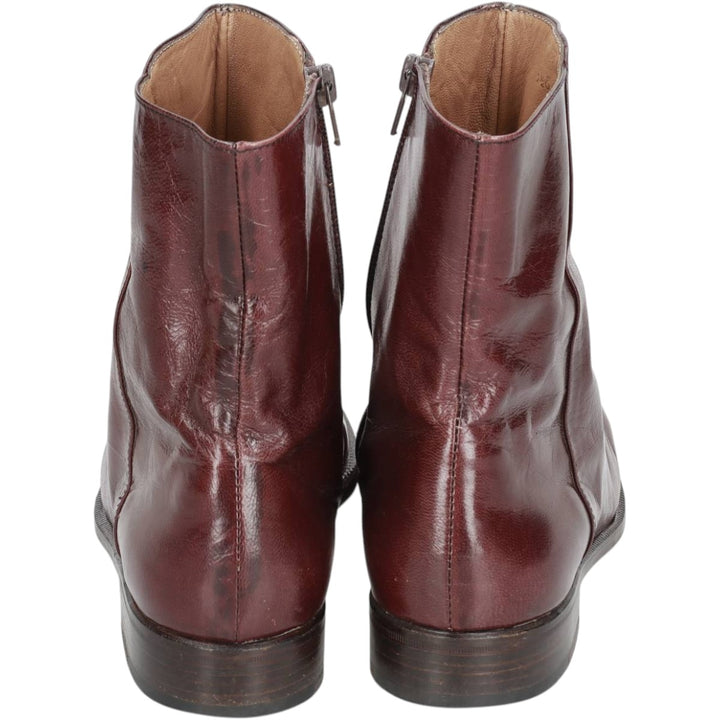 CHARLES JOURDAN Side-Zip Boots, Size 5 1/2 E Women's 24.0cm unclear burgundy type Vintage Second Hand