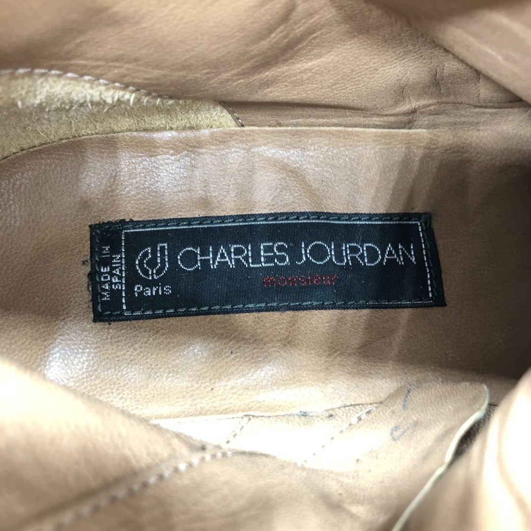 CHARLES JOURDAN Side-Zip Boots, Size 5 1/2 E Women's 24.0cm unclear burgundy type Vintage Second Hand