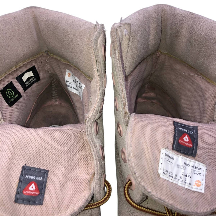 Timberland 6-inch Basic Boots, Suede, PRIMALOFT Insulation, Work Boots, Size 7 Women's 24.0cm unclear ivory Vintage Second Hand