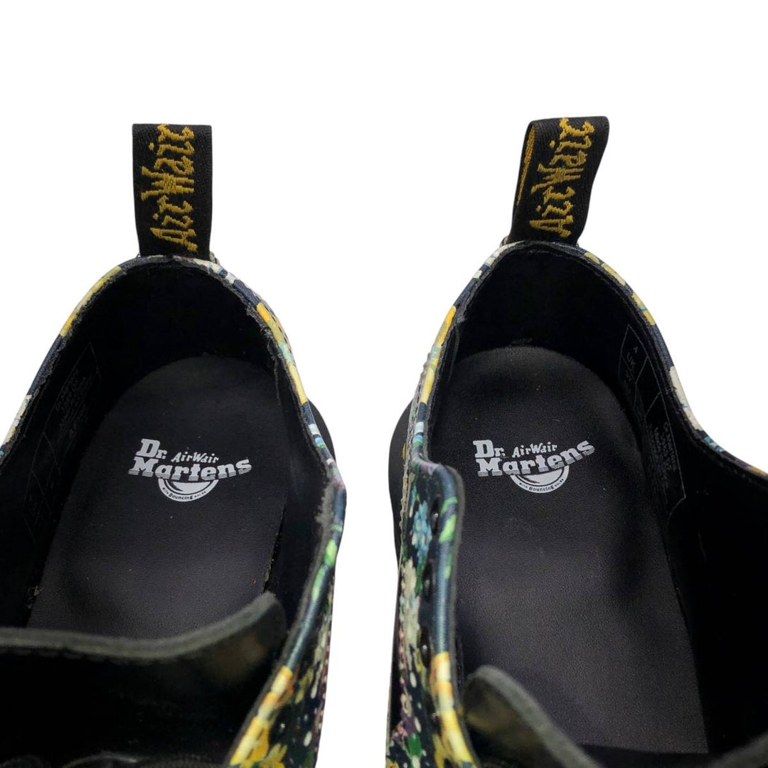 Dr. Martens 3989 DF Floral Print 5-Hole Wingtip Shoes, Size 4 Women's 23.0cm unclear black type Vintage Second Hand