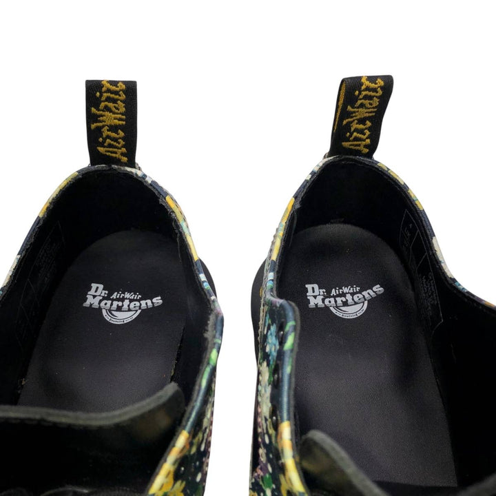 Dr. Martens 3989 DF Floral Print 5-Hole Wingtip Shoes, Size 4 Women's 23.0cm unclear black type Vintage Second Hand