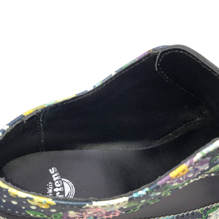Dr. Martens 3989 DF Floral Print 5-Hole Wingtip Shoes, Size 4 Women's 23.0cm unclear black type Vintage Second Hand