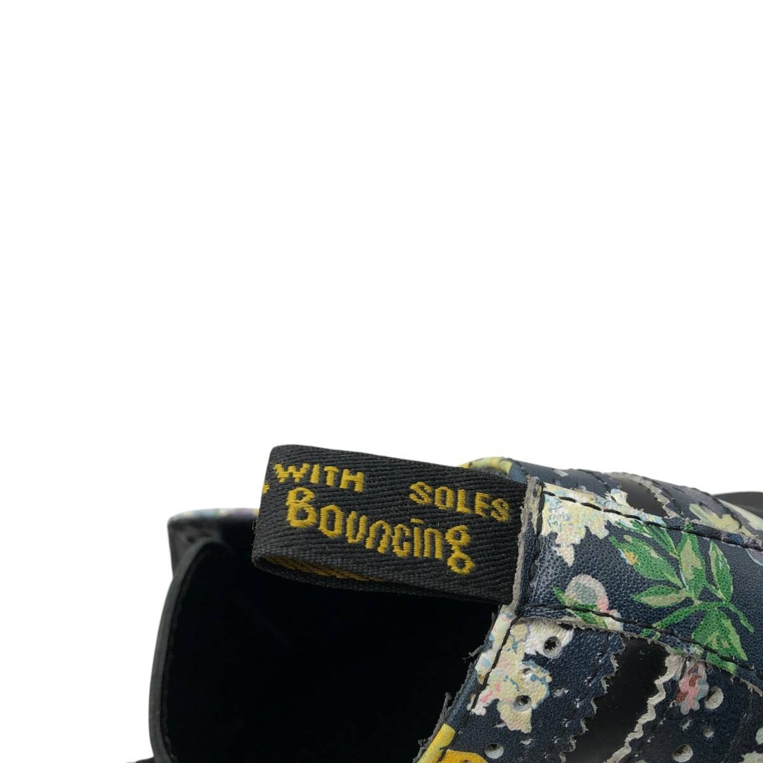 Dr. Martens 3989 DF Floral Print 5-Hole Wingtip Shoes, Size 4 Women's 23.0cm unclear black type Vintage Second Hand