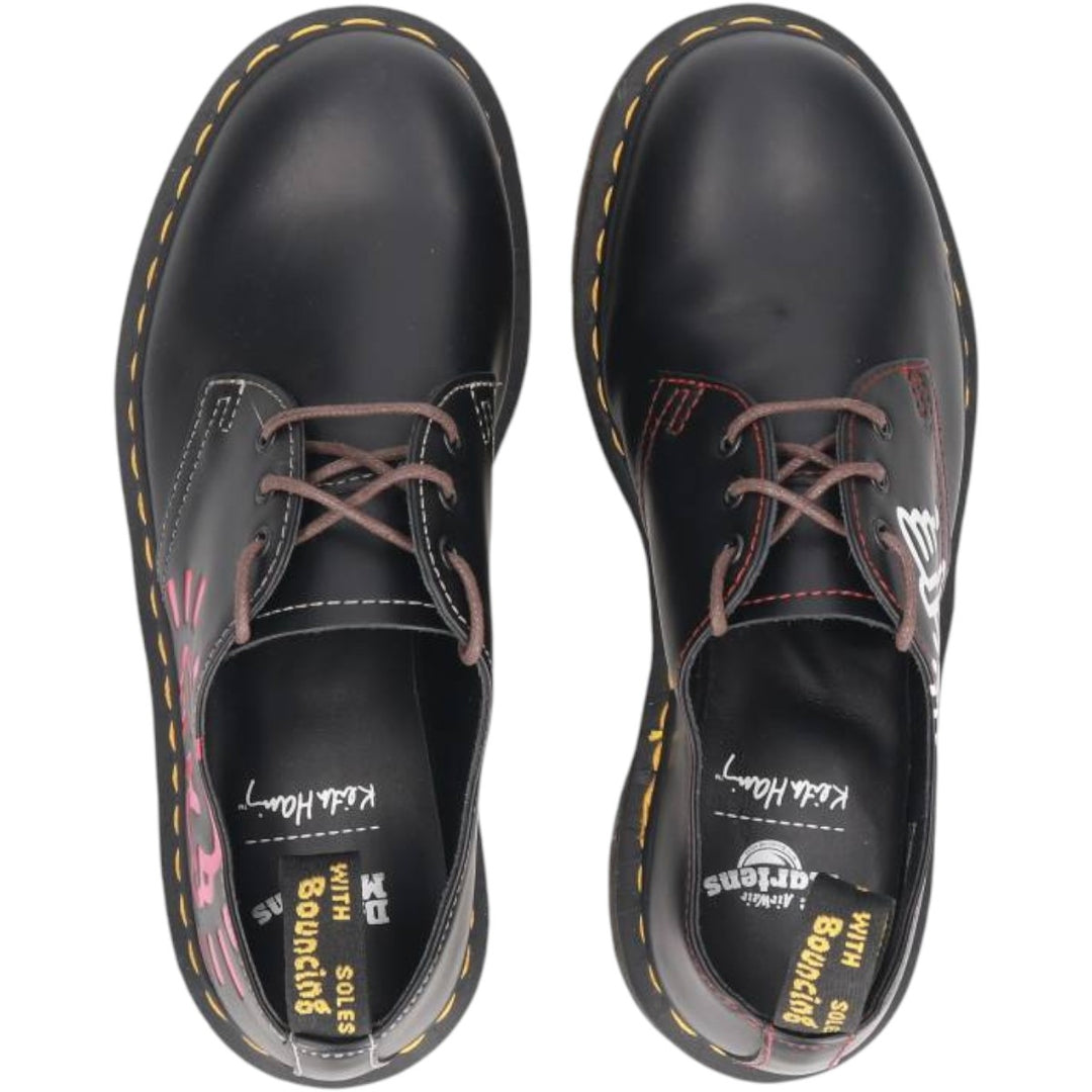 Dr. Martens 1461 Keith Haring 3-hole shoes, size 5 Women's 24.0cm unclear black type Vintage Second Hand