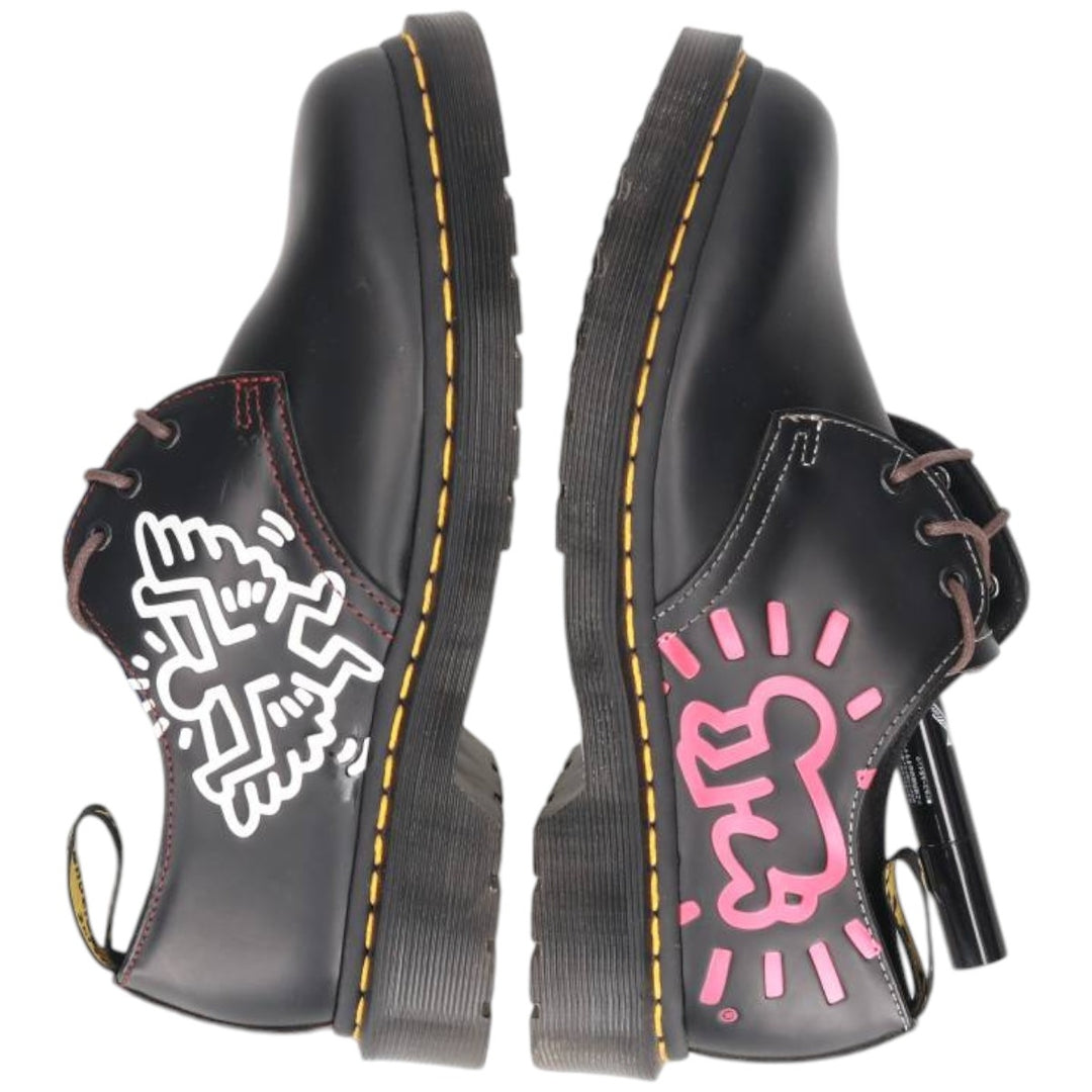 Dr. Martens 1461 Keith Haring 3-hole shoes, size 5 Women's 24.0cm unclear black type Vintage Second Hand