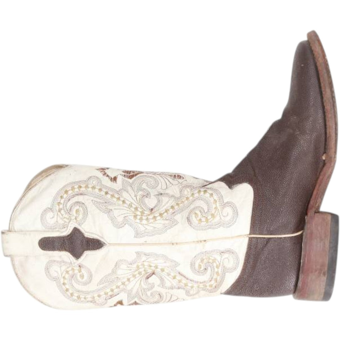 Ferrini Western Boots 7B Women's 23.5cm genuine leather dark chocolate Vintage Second Hand