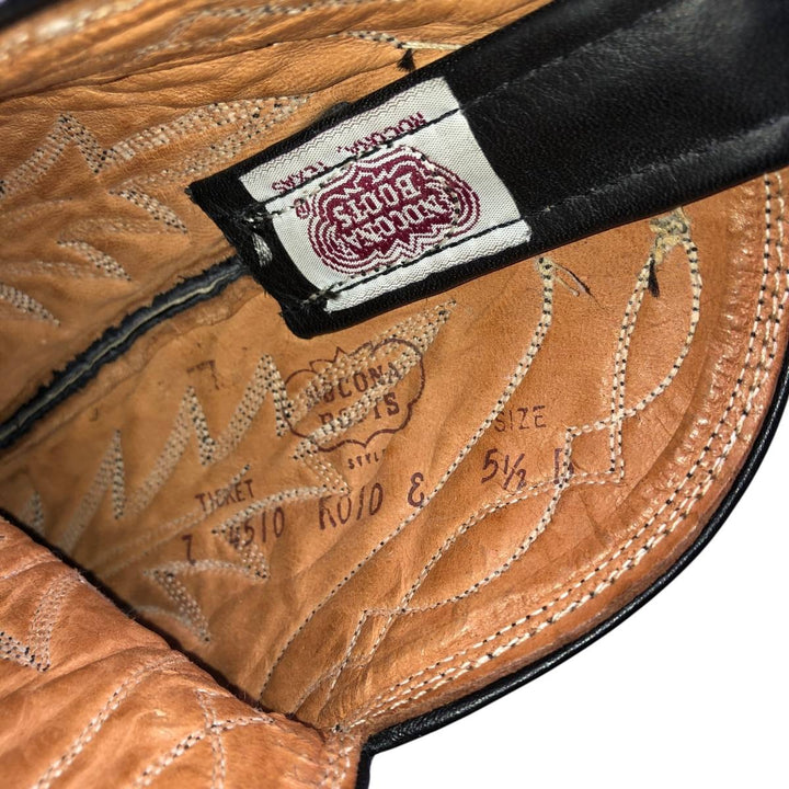 Nocona Boots Western Boots, Size 5 1/2 B Women's 24.0cm unclear black type Vintage Second Hand