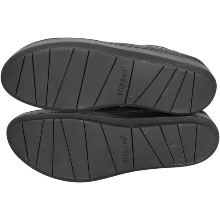 Trippen leather shoes, made in Germany, size 39 Women's 25.0cm unclear black type Vintage Second Hand