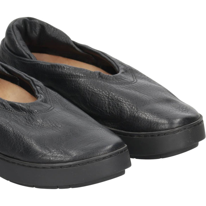 Trippen leather shoes, made in Germany, size 39 Women's 25.0cm unclear black type Vintage Second Hand