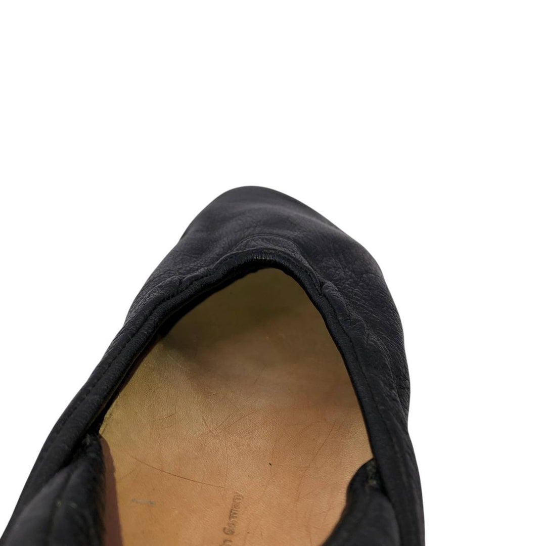 Trippen leather shoes, made in Germany, size 39 Women's 25.0cm unclear black type Vintage Second Hand