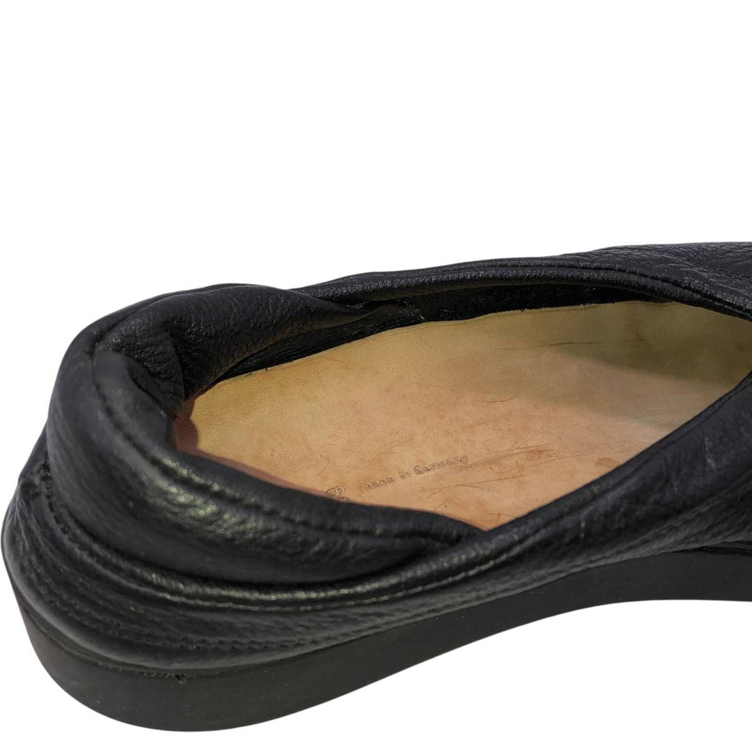 Trippen leather shoes, made in Germany, size 39 Women's 25.0cm unclear black type Vintage Second Hand