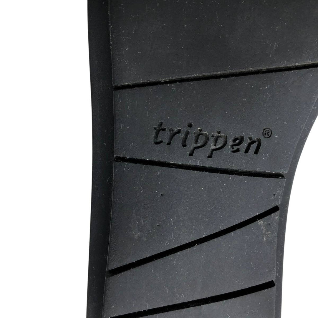 Trippen leather shoes, made in Germany, size 39 Women's 25.0cm unclear black type Vintage Second Hand