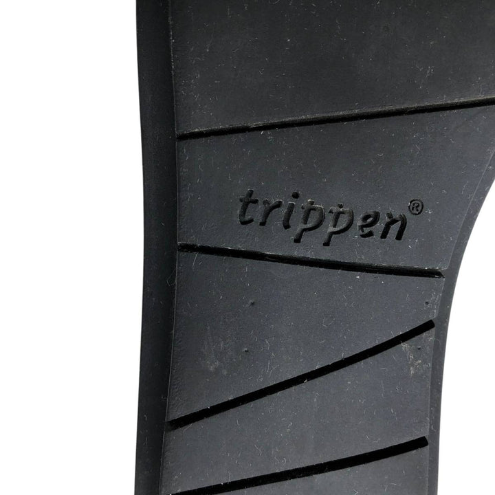 Trippen leather shoes, made in Germany, size 39 Women's 25.0cm unclear black type Vintage Second Hand