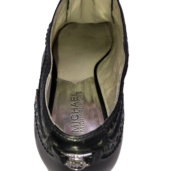 Michael Kors MICHAEL KORS MICHAEL wingtip shoes, size 8M Women's 25.0cm genuine leather black type Vintage Second Hand