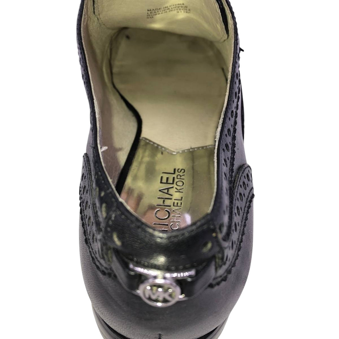 Michael Kors MICHAEL KORS MICHAEL wingtip shoes, size 8M Women's 25.0cm genuine leather black type Vintage Second Hand
