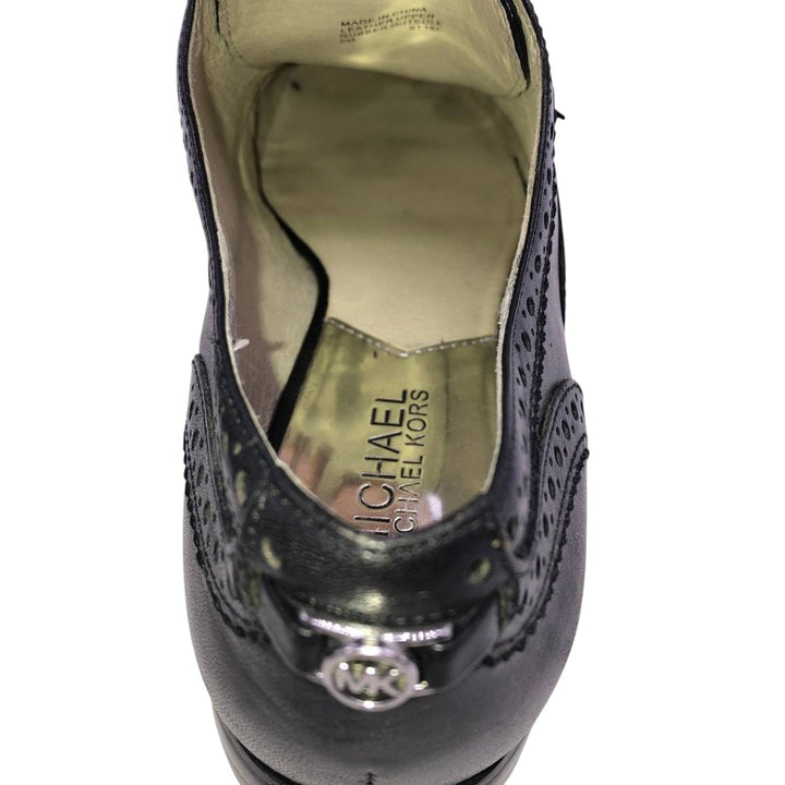 Michael Kors MICHAEL KORS MICHAEL wingtip shoes, size 8M Women's 25.0cm genuine leather black type Vintage Second Hand
