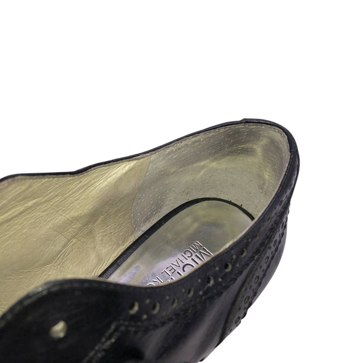 Michael Kors MICHAEL KORS MICHAEL wingtip shoes, size 8M Women's 25.0cm genuine leather black type Vintage Second Hand