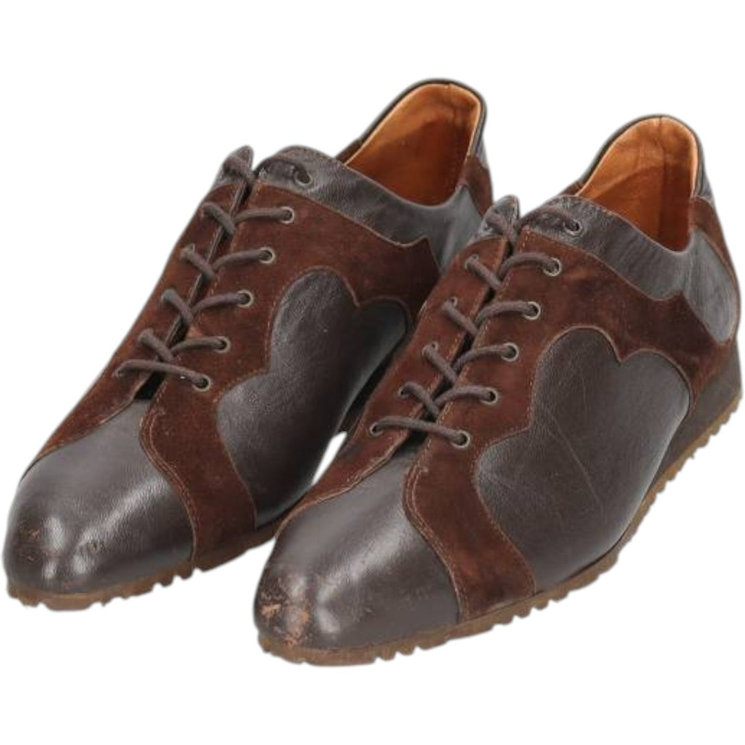 KARSTON plain toe shoes, made in France. Women's 25.0cm genuine leather brown type Vintage Second Hand