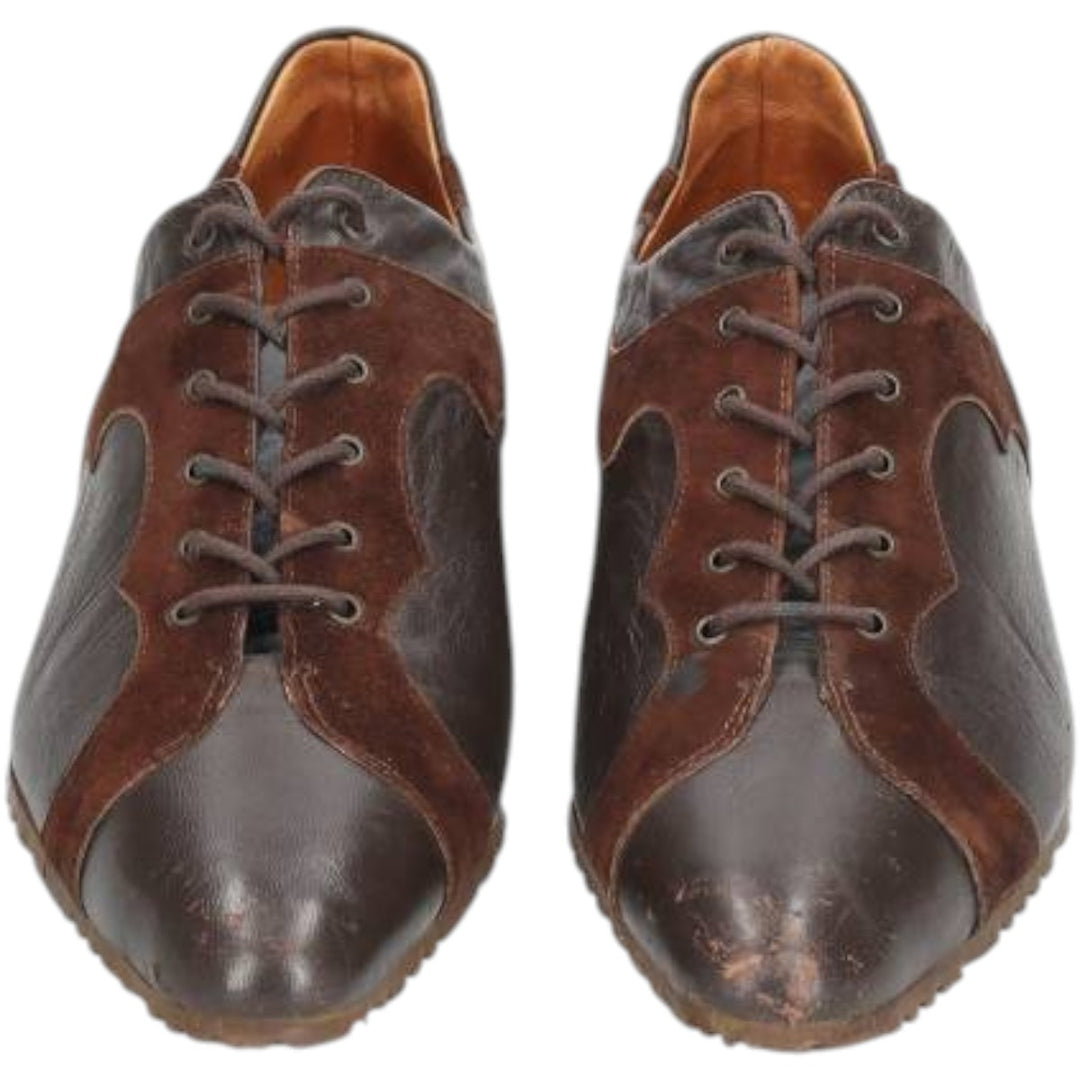 KARSTON plain toe shoes, made in France. Women's 25.0cm genuine leather brown type Vintage Second Hand