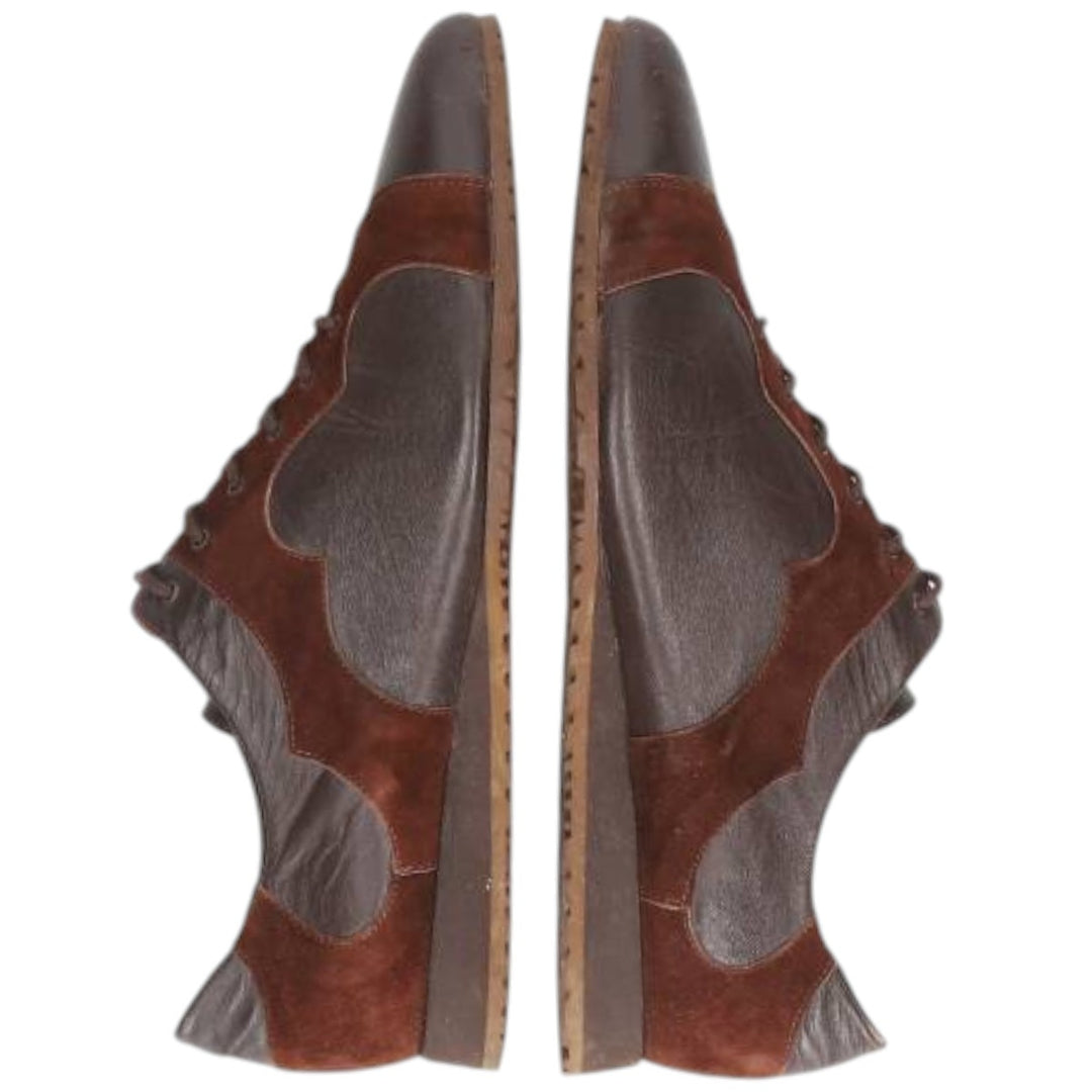 KARSTON plain toe shoes, made in France. Women's 25.0cm genuine leather brown type Vintage Second Hand